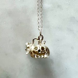 Lucy Stopes-Roe Silver Pumpkin Necklace